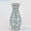 Six - sided flat pot vase color glaze vase pottery