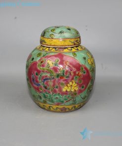Beautiful traditional color glaze  jar front view