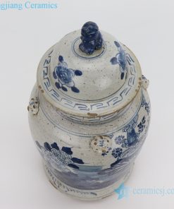 Chinese traditional style storage jar top  view