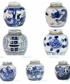 Jingdezhen blue and white storage jar with lid