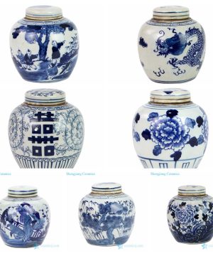 Jingdezhen blue and white storage jar with lid