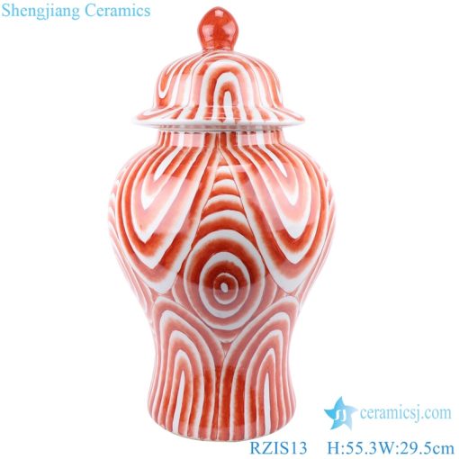 Freehand circular general pot chinese style jar front view