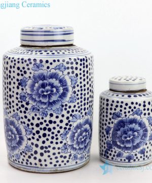 Fantasy peony design tea pot storage tank