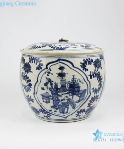 Beautiful chinese style tea canister front view