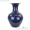 Deep blue color glaze porcelain big vases front view