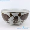 Archaize ceramic bowl 14 inch maroon front view