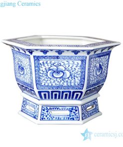 Beautiful blue and white porcelain front view