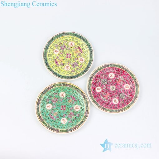 Chinese antique ceramic pastel plate