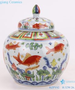 beautiful chinese ancient porcelain pot front view
