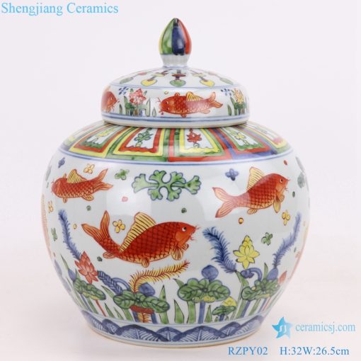 beautiful chinese ancient porcelain pot front view