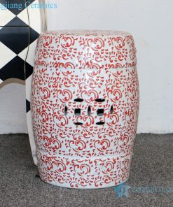 White background Chinese ceramic cool stool