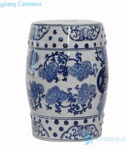 Chinese antique blue-and-white ceramic stool