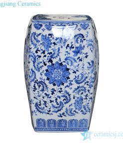 Jingdezhen blue and white  stool drum