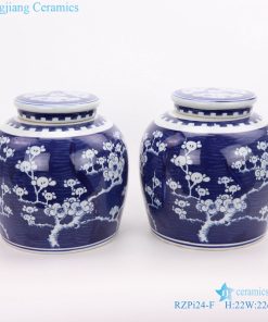 Blue and white ice plum pattern jar  storage tank
