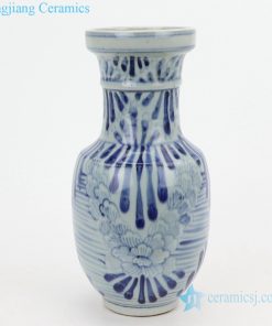 Flower pattern color glaze ceramic vase