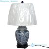 traditional blue and white ceramic lamp