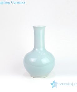 Light blue classic vase shape lamp front view