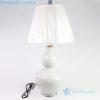 Gourd shape white ceramic lamp front view