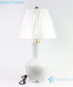 Plain color beautiful ceramic lamp front view