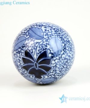 Chinese porcelain ball aquarium adornment