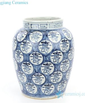 traditional hand drawing ceramic jar