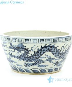antique ceramic with dragon design jar