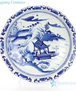 decorative blue and white plate