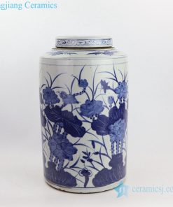 Antique blue and white porcelain teapot  front view