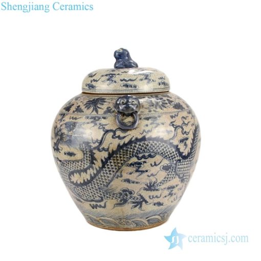 ceramic with knob tea jar