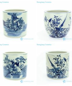 bird floral porcelain vase