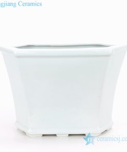 Jingdezhen plain white porcelain pot  front view
