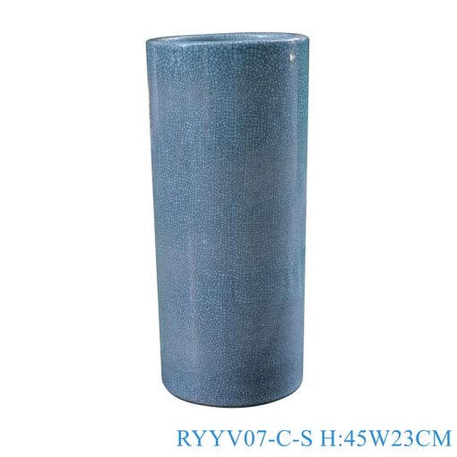 RYYV07-C-S Chinese handmade enamel blue decorative ceramic vases