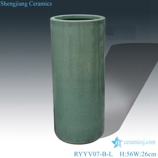 Chinese handmade decorative porcelain vases green color RYYV07-B-L