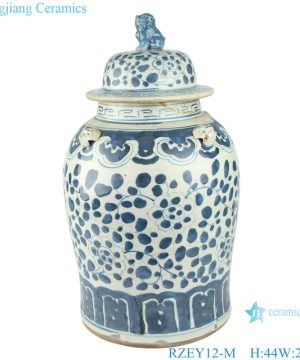 RZEY12-M Chinese handmade Blue and white porcelain general pots flower design