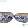 RZFH24-A-B Chinese handmade blue and white porcelain pots fish design