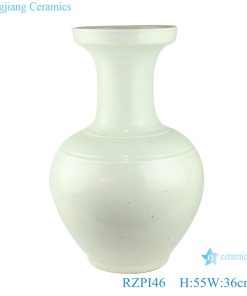 RZPI46 Chinese handmade color glaze light green ceramic vase decoration