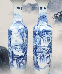 RZRi08-A Chinese hand painted Vase Set in the hall of large porcelain bottles
