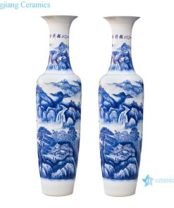 RZRi16-A Jingdezhen porcelain floor vases hand painted blue and white splendid future living room decoration