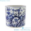 RZSC02 Chinese Blue and white flower and bird design brush ceramic pot