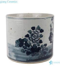 RYKB157-C Antique blue and white flower design multi-pattern ceramic pen holder