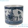 RYKB157-D Antique blue and white porcelain  people design multi-pattern ceramic storage pen holder