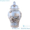 RYRK23-C Colour glaze multi-colored flower and bird pattern porcelain storage ginger jar