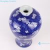 RYWG19 jingdezhen hand painted blue plum blossom ceramics porcelain vase for home decoration