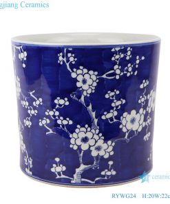 RYWG24_ Jingdezhen Porcelain Plum Blossom hand painted blue and white ceramic pen holder