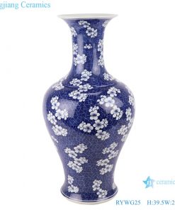 RYWG25 Antique Jingdezhen blue and white porcelain vases Crack Plum blossom pattern home furniture floor vases