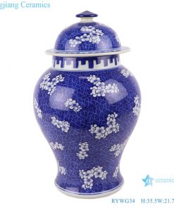 RYWG34 Jingdezhen blue and white porcelain hand painted Plum blossom pattern food storage vase jars