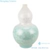 RYYX06 Antique Crystal glaze  Green white flowers background ceramic tabletop vase