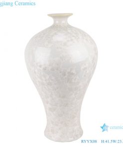 RYYX08 Chinese pure white plum ceramic vase white glazed porcelain tabletop vase