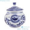 RZBO13 Antique Blue and white flowers&birds multi-pattern Porcelain tea canister storage tank