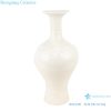 RZCU09 Jingdezhen Handcraft Pure white jade spring vase with crystal glaze decorative tabletop vase